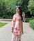 SEHAJ-Soft Pink Floral Printed Two Piece Set