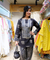AAFREEN-  Black Lotus  Printed Farshi Salwar set with Potli Bag