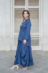 REZAAR-Navy Blue Turkey Skirt With Short  Shirt