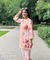 SEHAJ-Soft Pink Floral Printed Two Piece Set