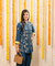 NAZM-  Teal Blue Embroidered  Two Piece Pathani Set