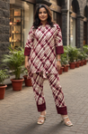 OH MY CO-ORD!! - Maroon Printed Co-ord Set