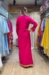 NAZM- Embroidered Hot Pink  Ethnic Dress