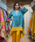 ROOH - Teal Color-Block High-Low Two Piece Set