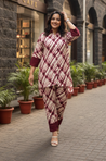 OH MY CO-ORD!! - Maroon Printed Co-ord Set