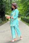SEHAJ- Cyan Blue Co-ord Set