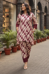 OH MY CO-ORD!! - Maroon Printed Co-ord Set