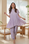 SEHAJ - Light Lavender Bandhani Two Piece Set