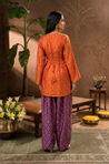 Festive Rust Orange Patola Printed Farshi Salwar Set(Pre-order)