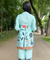 SEHAJ-Sky Blue Floral Printed Two Piece Set