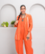 RANGAT-Rust orange jumpsuit with jacket