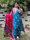 GEET - Celadon Blue Three Piece Suit Set  With Printed Dupatta