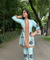 SEHAJ-Sky Blue Floral Printed Two Piece Set