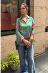 Desi Shirt-Green Lotus Shirt