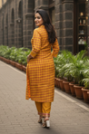 DESI SWAG Yellow Printed Co-ord Pathani Set