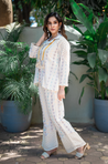 HOOR -Indo off-white Boho Blazer Set