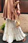 Mizaaj- Mocha Brown Tunic Sharara Set