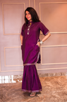 ROOH-Eminence Purple Two Piece Garara Set