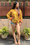 Desi Shirt- Yellow Lotus Shirt