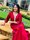 ROOH - Crimson Red Two Layered Gown