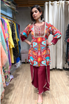 MASAKALI - Printed Maroon Kurta With Wrap Pant