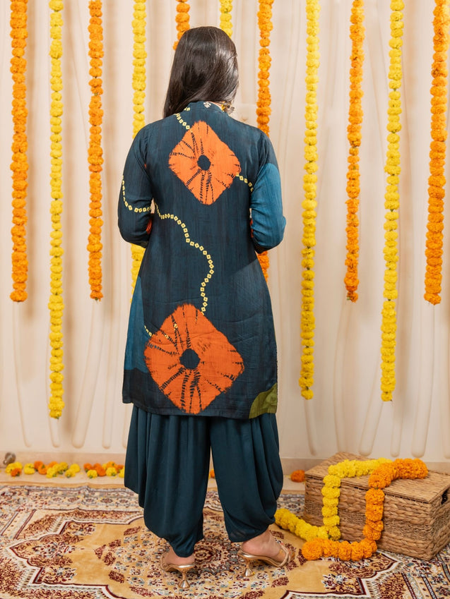 MEHER-  Navy Blue Jacket with Inner and Goro  Pant