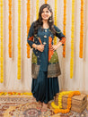 MEHER-  Navy Blue Jacket with Inner and Goro  Pant