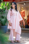 HOOR -Blush Pink Hakoba  Short Kurta With Pant