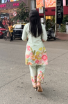 SEHAJ- Mint Green Floral Printed Co-ord Set