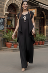 Rozana - Black long Gown With Jacket