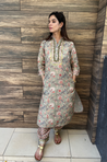 DESI SWAG - Sage Green Floral Printed Pathani Set