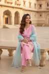 Blush Pink Farshi Salwar with Dupatta