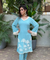 ZAHA - Pastel Blue Embroidered Two Piece Set