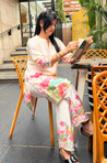 SEHAJ- Baby Pink Floral printed Co-ord Set