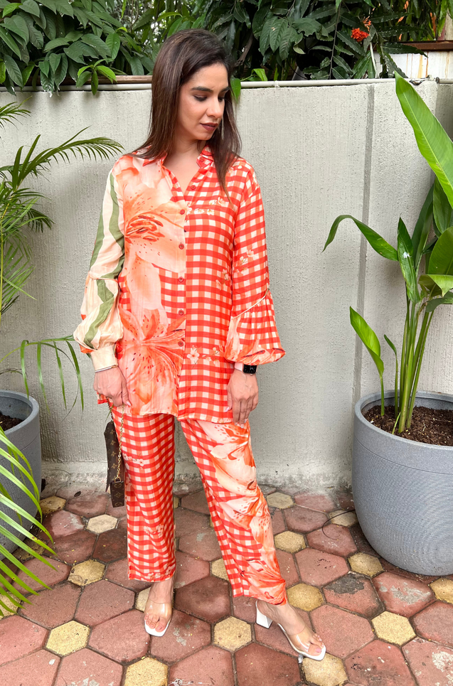 OH MY CO-ORD!!  Vivid Orange  Co-ord Set