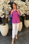 Purple Bandhani shirt