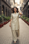 Elegant Grey kurta Palazzo Two Piece Set