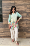 KHWAAB - Sea Green Three Piece Suit Set