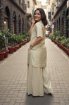 Elegant Grey kurta Palazzo Two Piece Set
