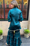 Mizaaj- Teal Green Tunic Sharara Set