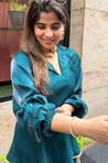 Mizaaj- Teal Green Tunic Sharara Set