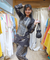 AAFREEN-  Black Lotus  Printed Farshi Salwar set with Potli Bag