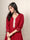 ROOH - Crimson Red Two Layered Gown