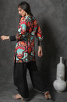 MASAKALI - Printed Black Kurta With Wrap Pant