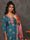 GEET - Celadon Blue Three Piece Suit Set  With Printed Dupatta