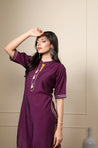ROOH-Eminence Purple Two Piece Garara Set