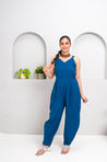 RANGAT-Cobalt Blue Jumpsuit With Jacket