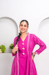 RANGAT-Pink Kurta with Pant and Jacket