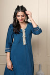 ROOH - Teal Two Layered Gown
