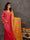 GEET- Cerise Pink Three Piece Suit Set With Printed Dupatta